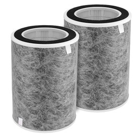 HP201 Air Purifier MAX Filter Compatible with Shark HP200 Series, HP201, HP202, HP302 & HC502 Air Purifier MAX, Part #HE2FKBAS, HE2FKBASMB, HE2FKPET, HE2FKPRO(2-Pack)