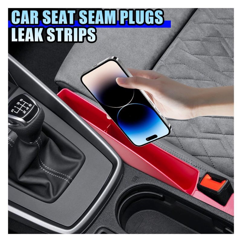 2PCS Car Seat Gap Filler Organizer, No-Drop Seat Gap Storage