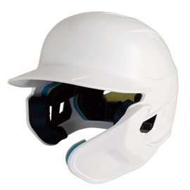 Rawlings MA01S-JPNHB Baseball Helmet for Hard Mach Adjustment Chin Guard (Glossy) White Size One Size Fits All Right Hitter