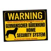 German Bear Dog Sign Warning Security System Door Sign Dog