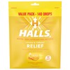 Halls Relief Honey Lemon Cough Drops, Value Pack, 140 Drops