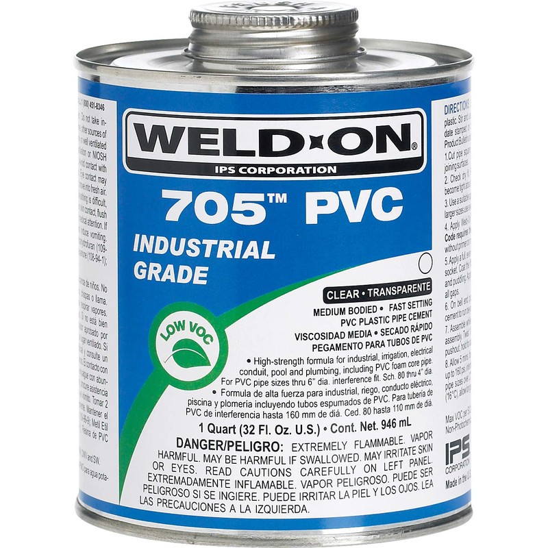 Weld-On 10089 705 Industrial Grade PVC Medium-Bodied High Strength Solvent