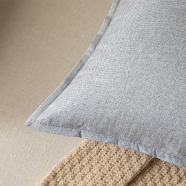 Yaertun Pack of 2 Decorative Linen Soild Throw Pillow Covers Farmhouse Neutral Cushion Covers Pillowcase for Chair Couch Sofa Bedroom Living Room Home Decor 12 x 20 Inch Light Gray