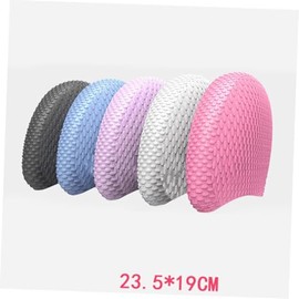Homoyoyo Gorro de Natación de Silicona para Mujer, Talla Única, Color Amarillo, Diseño para Cabello Largo y Protección de Orejas, Adecuado para Piscin