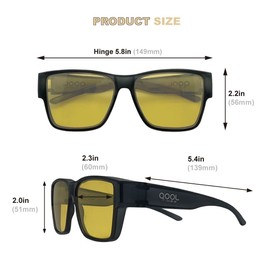 Living out your QOOL Time 45 HD Polarized Fit Over XL Sunglasses Lightweight for Women men UV Protection Square Shades for Driving Riding