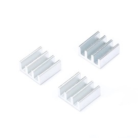 JESSINIE 10Pcs 11x11x5.5mm Heatsink Silver 4 Blades Efficient Heat Dissipation Heat Sink Lightweight for Cooling 3D Printer CPU GPU Development Board Module Chip Cooler High Speed Cooling