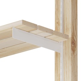 Heian Shindo LABRICO IXO-530 Shelf Rail Compatible 1x4 Shelf Bracket (for 3 Shelves), Iron 280, Shelf Post and Slotted Rail Compatible, DIY Storage Parts, White