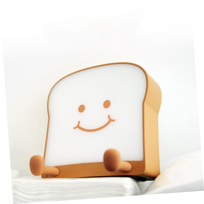 BIUDECO Kawaii Toast Night Lamp Cartoon Night Light for Brightness
