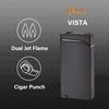 Visol Vista Butane Torch Lighter Double Flame Refillable Gas Lighter,