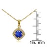 Plata de Ley Chapados en oro amarillo imitación Gemstone 7