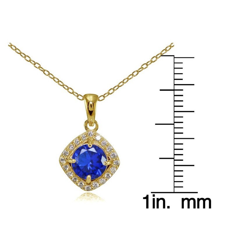 Plata de Ley Chapados en oro amarillo imitación Gemstone 7