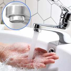 Stainless Steel Kitchen Faucet Aerator, 4 PCS Faucet Aerator, Bathroom Faucet Aerator Replacement Parts with 4 PCS Gasket, High Flow Faucet Aerator Sink Aerator for Kitchen Bathroom