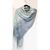 GFM® Floral Pashmina Style Scarf - Light Blue- (DRV)(FRL3) (Pash-2021-HLNL)