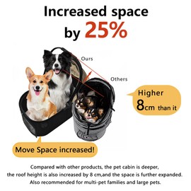 Dog Stroller, Folded 4 Wheels Pet Stroller for Small Medium Dogs Cats, Easy to Store and Assemble, Cat Stroller with 360°Swiveling Front Wheel and Brake for Traveling Going Out Walking (Khaki)