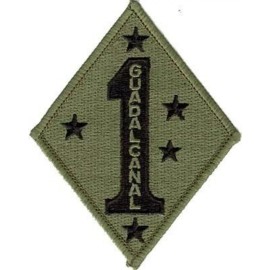 USMC MARINE CORPS 1ST MARINE DIVISION GREEN OD  PATCH