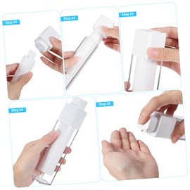 WOONEKY 3pcs Travel Lotion Dispenser Airless Pump Bottle for Face Moisturizer Body Lotion Vacuum Cosmetic Travel Container