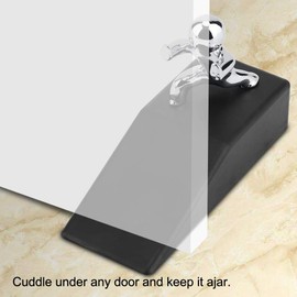Tope de puerta, aleación de zinc Little and Man con bases de goma antideslizantes Tope de puerta Antirrobo seguro Tapón de puerta Novedad decorativa