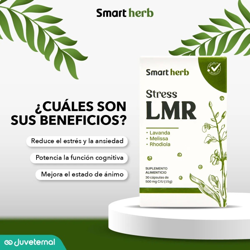 Smart Herb Paquete 2 Pzas Stress Lmr Suplemento Alimenticio Sin