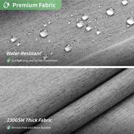 eachope Linen Textured Shower Curtain,Heavy Duty Fabric Shower Curtain Set with 12 Plastic Hooks,Luxury Waterproof Polyester Cloth Shower Curtains for Bathroom,72x72,Gray/Grey