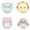 Micromallows Squishmallows Original 4-Pack Irina Axolotl, Tabitha Cat, Tex Taco,