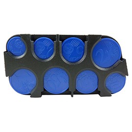 Plastic Organiser Box, Storage Box, Euro Coins Black black