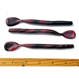 ALL AMERICAN Tournament Quality Soft Plastic Baits 10ct RED SHAD MIX 5" PADDLETAIL SENKOS Swimming Style Worm Bass Fishing Baits