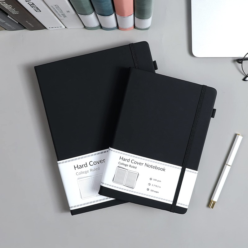 CAGIE Lined Journal Notebook, 320 Pages College Ruled Notebook, 100