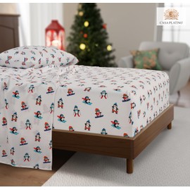 Casa Platino Sheets Twin XL Size Bed Set, Pre-Washed Ultra Soft & Breathable Twin XL Bed Sheets Set, Brushed Microfiber Cooling Sheets, Twin XL Size Sheets Set with Deep Pockets - Vanilla