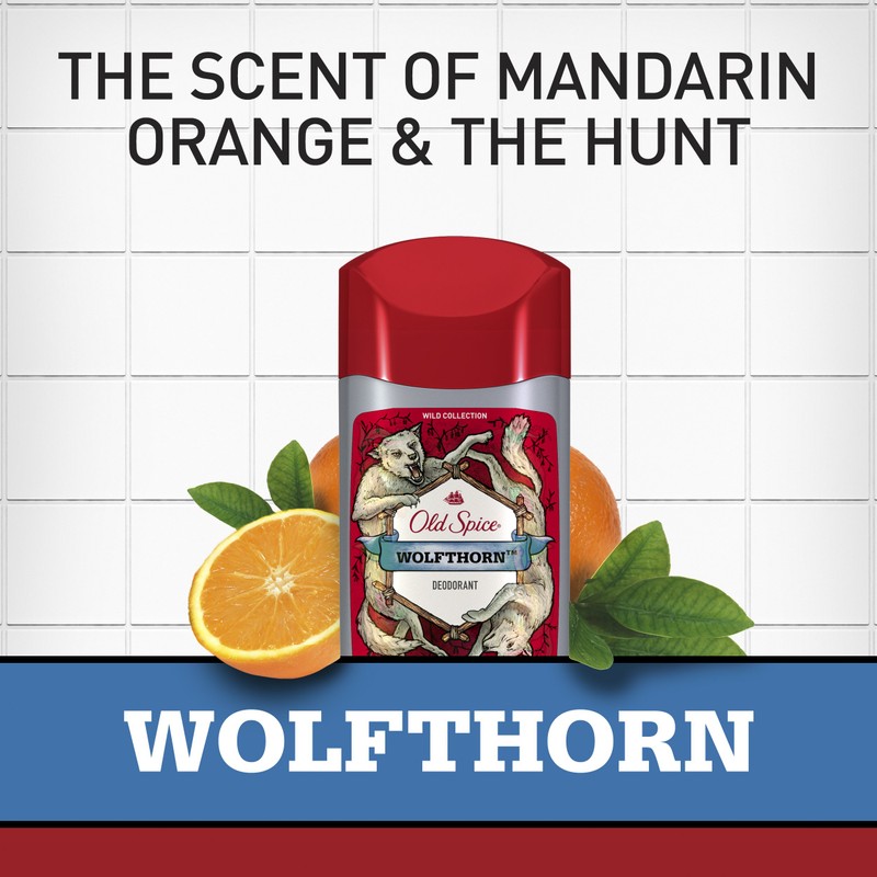 Old Spice Wild Collection Men's Deodorant, Wolfthorn Scent - 3.0