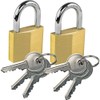 Brass Padlock Set of 2 Keyed Alike