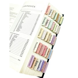 Bible Tabs,Easy Navigation ible Index Tabs,Laminated Bible Tabs for Women Men Study Bible,Bible Labels Tabs,Bible Book Tabs,Bible Journaling Tabs Christian Gift for Bible Study Supplies (MoLandee)