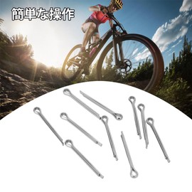 Rosisium Bike Disc Brake Pad Lock Pins Set of 10 Stainless Steel Cotter Lock Pins Bicycle Parts