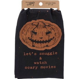 Primitives by Kathy Decorative Kitchen Towel - Snuggle Watch Scary Movies