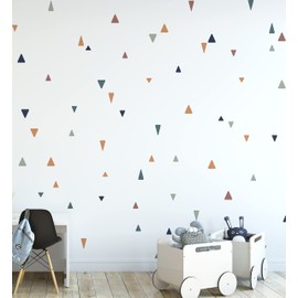 QuoteMyWall 112 Irregular Boho Chic Triangle Wall Stickers for Boys Girls Bedrooms Kids Children's Triangular Wall Decals Decor for Nurseries Nursery Removable Murals