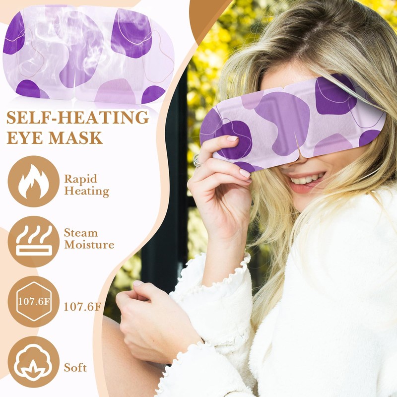100 Pack Steam Eye Mask Disposable Self Heated Eye Masks