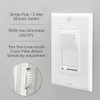 Maxxima LED Dimmer Electrical Light Switch - 3-Way/Single Pole Use,