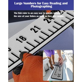 36" Fish Ruler for Boat EVA Foam Fish Measuring Ruler with Self-Adhesive Backing Fish Measurement Tape Sticker Tool for Fish Boat 36 inch