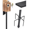 75" Heavy Duty Bird Feeder Pole, 1" Metal Adjustable Outdoor