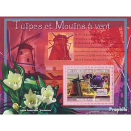 Guinea miniature sheet 1214 (complete. issue) unmounted mint/never hinged ** MNH 2007 Tulips and Windmills (Stamps for collectors) mills