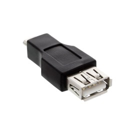 InLine 31608 Micro USB OTG Adapter, Micro-B Male to USB A Female