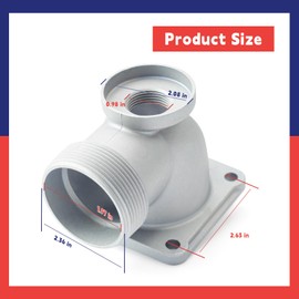 Dusledel NPT Threaded Outlet with 4 Bolts Replacement for Predator 2 inch 212cc Engine Semi-Trash Water Pump Replace 63405 56160