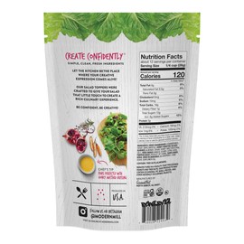 Modern Mill Antioxidant Salad Topper By Gourmet Nut - Mixed Nuts (Almonds), Dried Cranberries & Blueberries, Sunflower Seeds & Pumpkin Seeds - Gluten Free, Low Sodium, Kosher, Plant Protein, 12oz. Bag