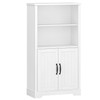 Hzuaneri Bathroom Storage Cabinet, Freestanding Double Door Cabinet, 2 Adjustable