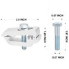 Hromee Mounting Clamps Low Pro for Truck Topper Cover, Cap,