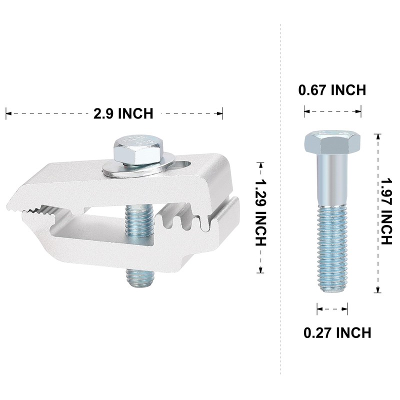 Hromee Mounting Clamps Low Pro for Truck Topper Cover, Cap,