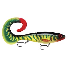 Rapala X-Rap Otus Fishing Lure - Material ABS Body and Soft Tail - Soft PVC Water - Swimming Depth 0.5 to 1m - 17cm / 40g - Made in Estonia Hot Perch Adult Unisex, Multicoloured, Standard