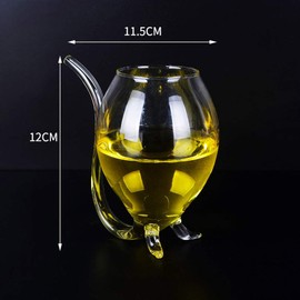 Ochine Vampire Wine Glass Cup Cocktail Glasses Goblet Creative Clear Glass Wine Decanter Cups Mugs with Drinking Tube Straw for Wine Champagne Juice Home Bar Party Club Glassware Barware Tools Gift
