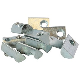 10x T-Slot Nut 5 St M3 Slot 5 - Type I - without step, spring loaded ball, steel