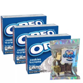 Jell-O Pudding 4.2oz Box (3-Pack)  1oz Freeze-Dried Ice Cream Bites (Oreo)