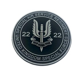 SAS Special Air Service Regiment United Kingdom Special Forces Cosplay PVC Morale Patch (Grey)
